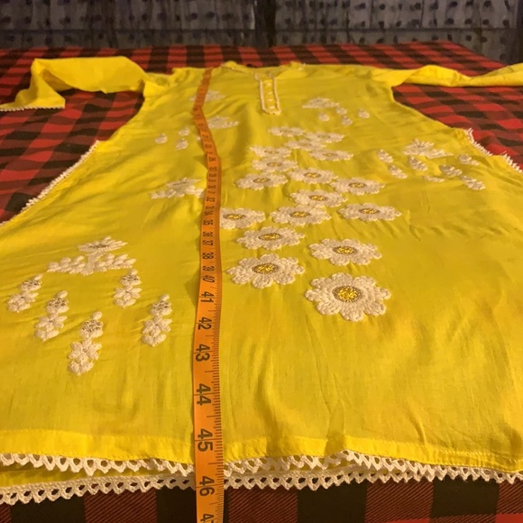 Kalki Fashion Double layered Kurti in yellow - Picture 7 of 14